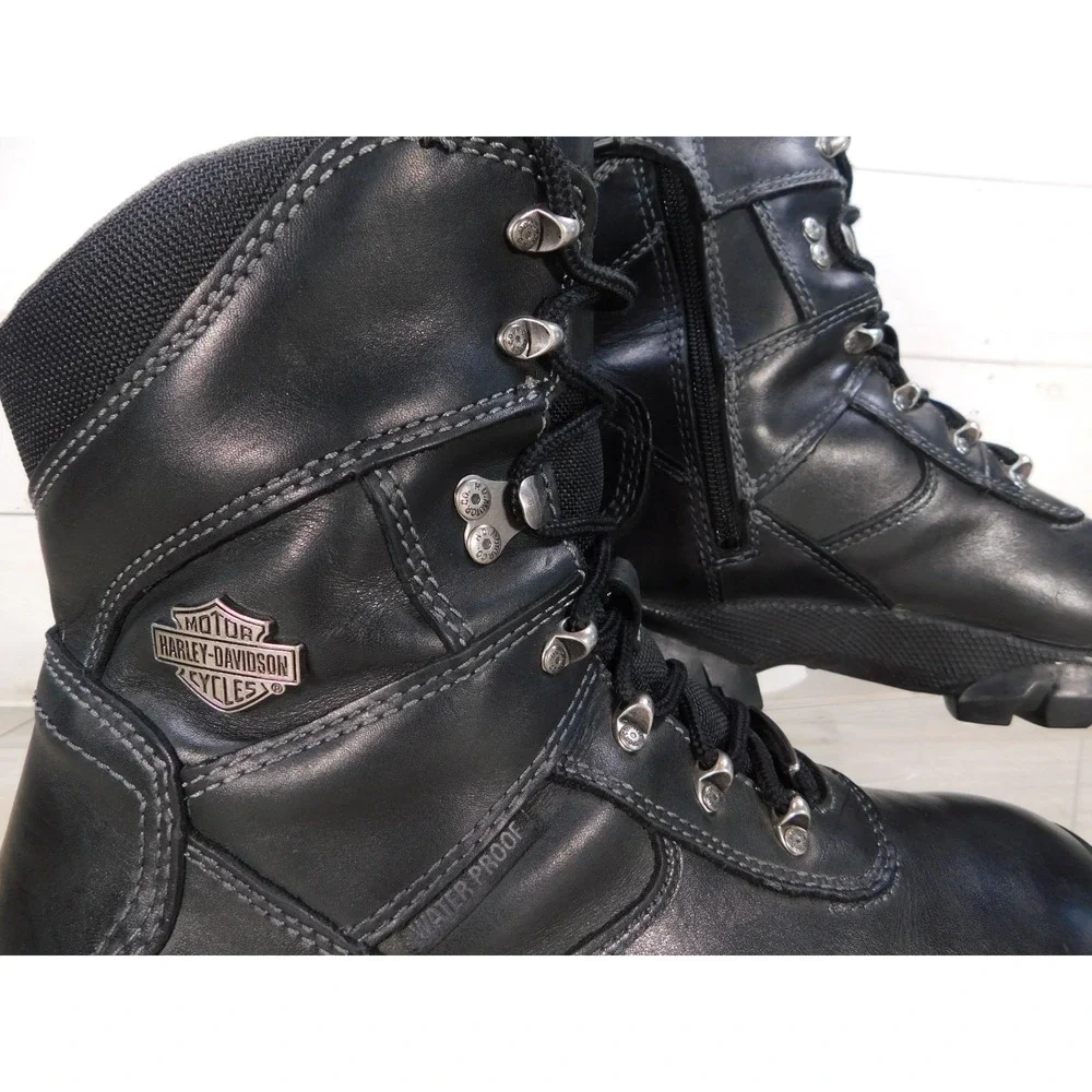 Harley-Davidson Felix Men's 9.5 Waterproof Black Leather Riding Boots D95333